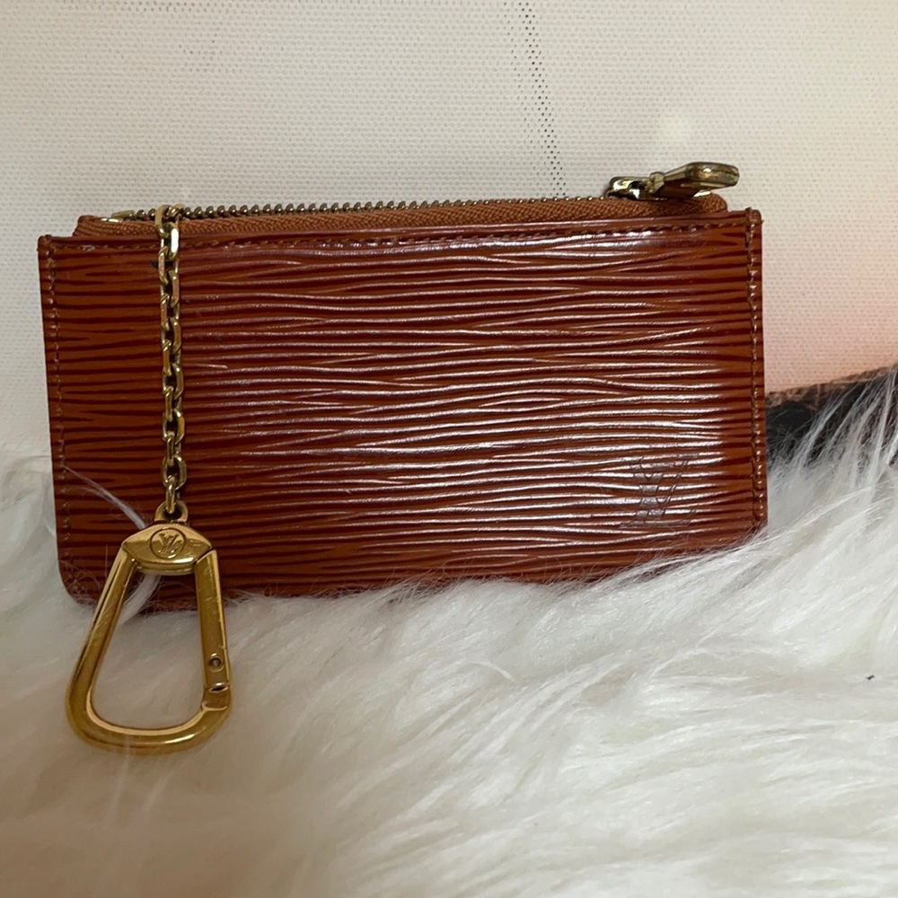 Authentic Louis Vuitton brown mini coin purse